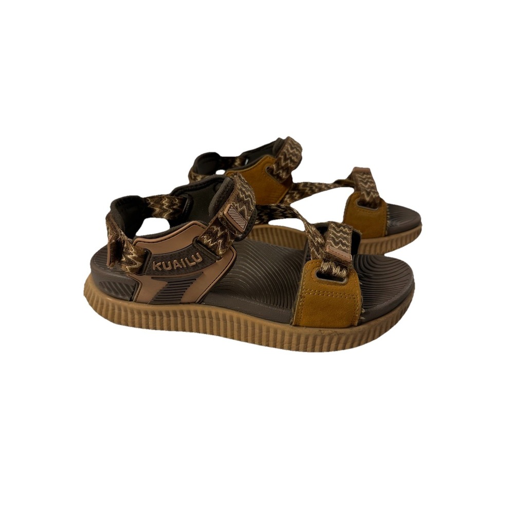 Kuailu Sandals Women's Orthopedic Plantar Fasciitis Support Sz 9‎ Brown Walking